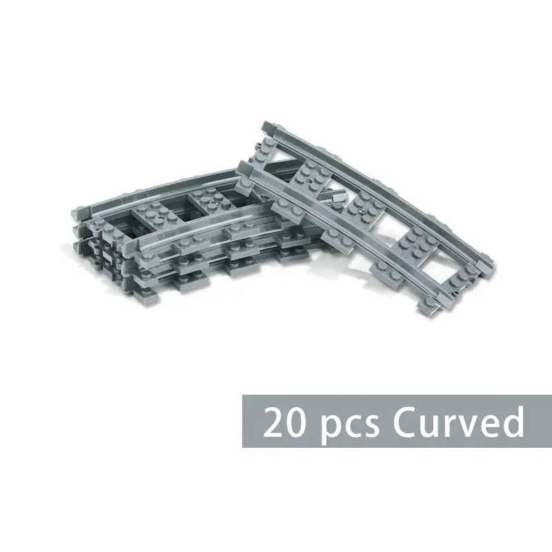  Lego Compatible Train Tracks Curved Rails Straight CE -  ToylandEU™