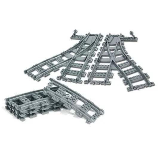  Lego Compatible Train Tracks Curved Rails Straight CE -  ToylandEU™
