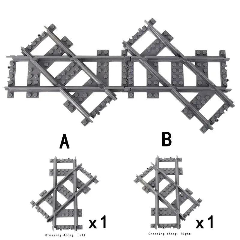  Lego Compatible Train Tracks Flexible Bricks City Sets -  ToylandEU™