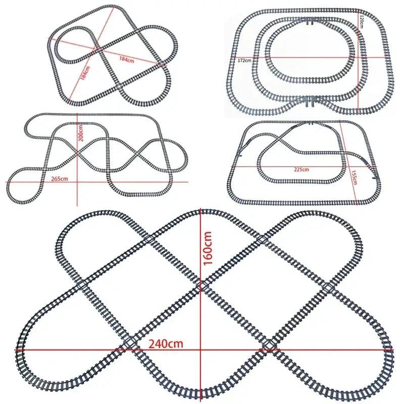 Lego Compatible Train Tracks Set Flexible Curved Rails -  ToylandEU™