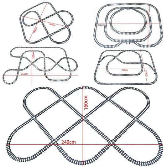  Lego Compatible Train Tracks Set Flexible Curved Rails -  ToylandEU™