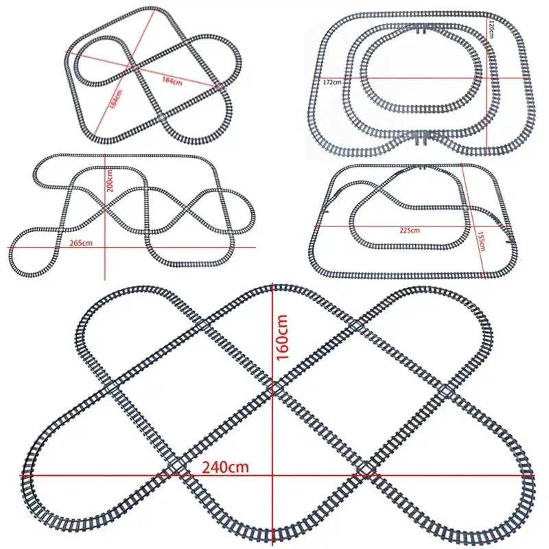 Lego Compatible Train Tracks Set With Flexible Curved Rails - ToylandEU