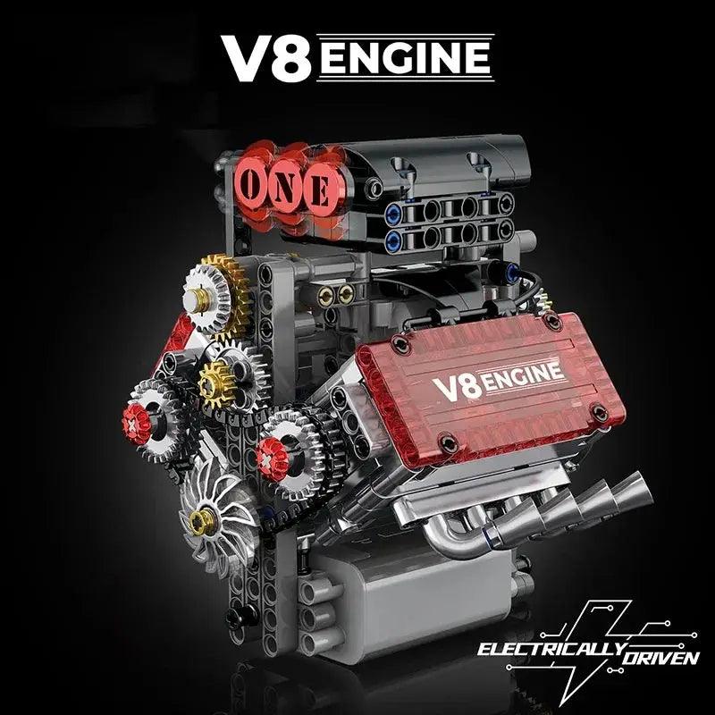  Lego Compatible V8 Engine Building Blocks Motorized Model -  ToylandEU™