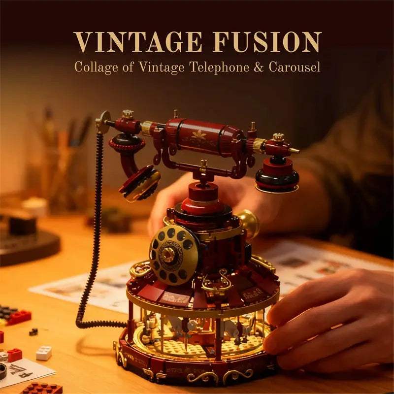 Lego Compatible Vintage Telephone Blocks Collage Gift Idea - ToylandEU