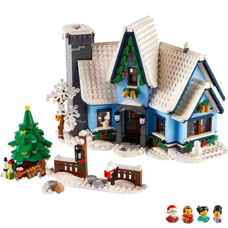 Lego Compatible Winter Village Building Blocks Set With Santa - ToylandEU