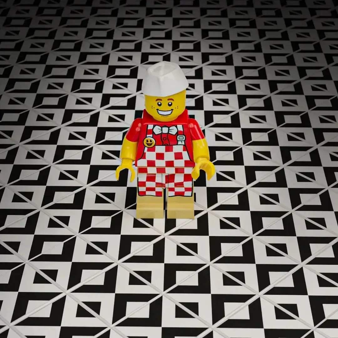  Lego Kitchen Flooring Tile 2x2 Black White Printed -  ToylandEU™