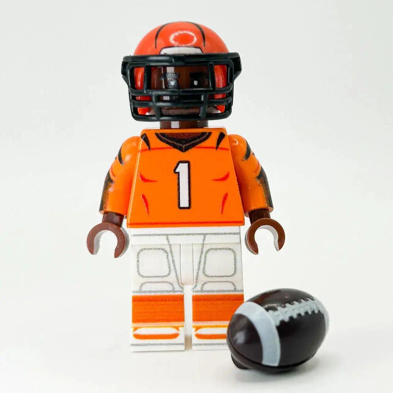  Lego Minifig Bengals Football Player Custom Helmet -  ToylandEU™