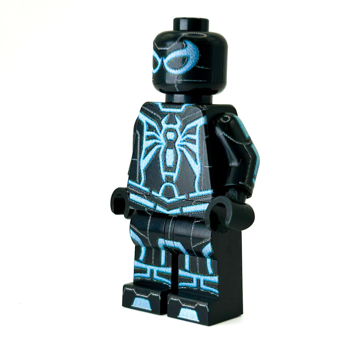  Lego Minifig Spidey Tron Blue Custom Print 