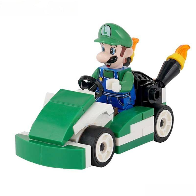  Lego Minifigures Luigi Kart Brothers Mario Collectible 