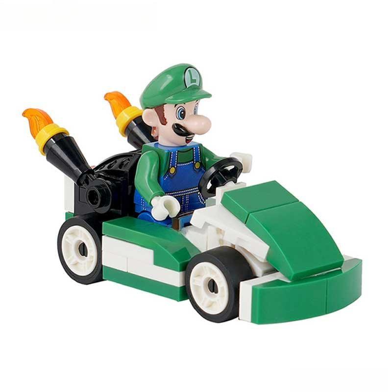 Lego Minifigures Luigi Kart Brothers Mario Collectible 