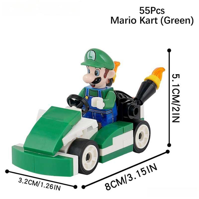  Lego Minifigures Luigi Kart Brothers Mario Collectible 