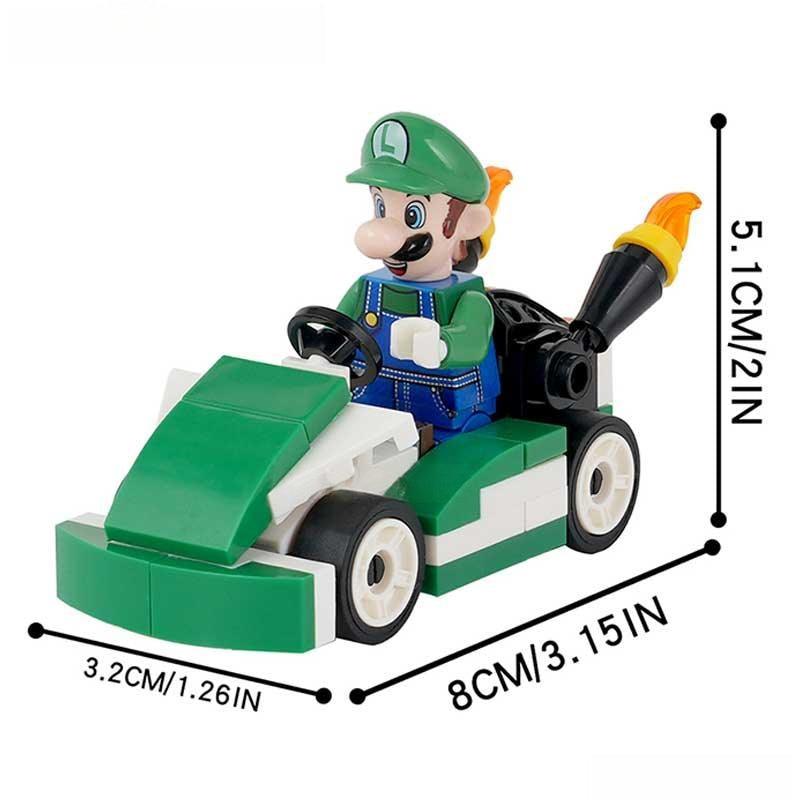  Lego Minifigures Luigi Kart Brothers Mario Collectible 