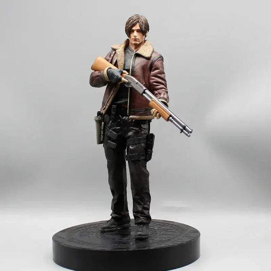Leon Scott Kennedy Zombie Hunter Anime Figurine, Resident Evil 4 Action Figure PVC Statue 33 CM - ToylandEU