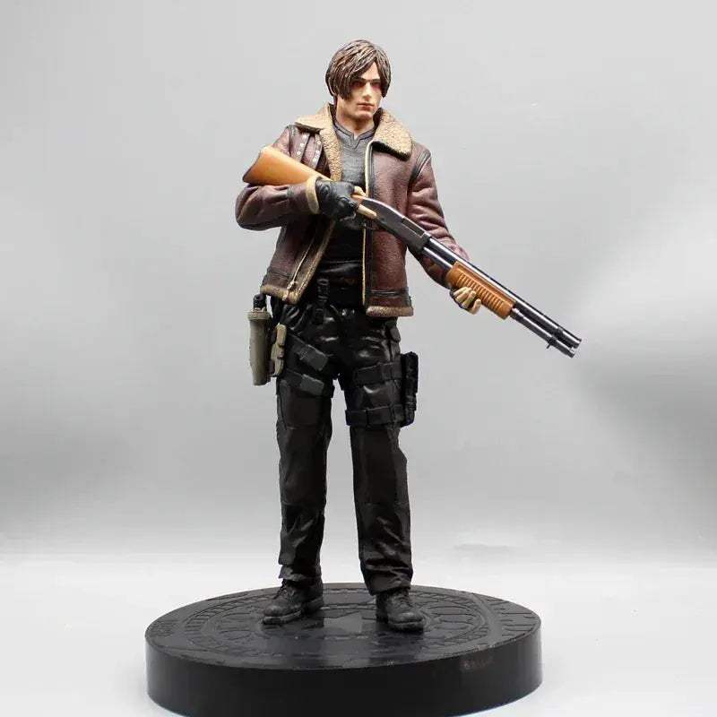 Leon Scott Kennedy Zombie Hunter Anime Figurine, Resident Evil 4 Action Figure PVC Statue 33 CM - ToylandEU