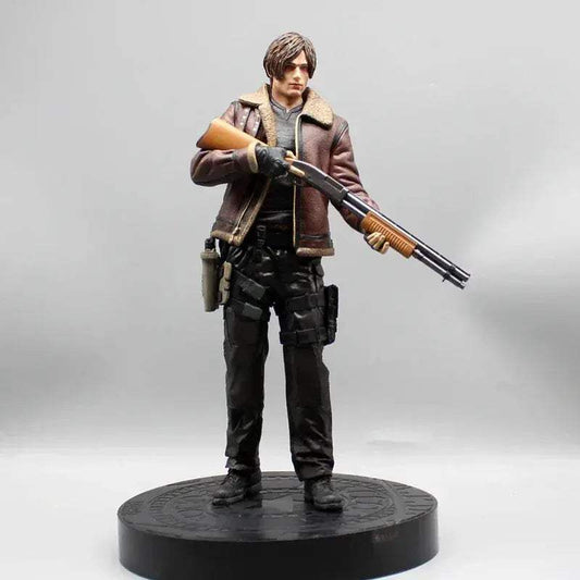 Leon Scott Kennedy Zombie Hunter Anime Figurine, Resident Evil 4 Action Figure PVC Statue 33 CM - ToylandEU