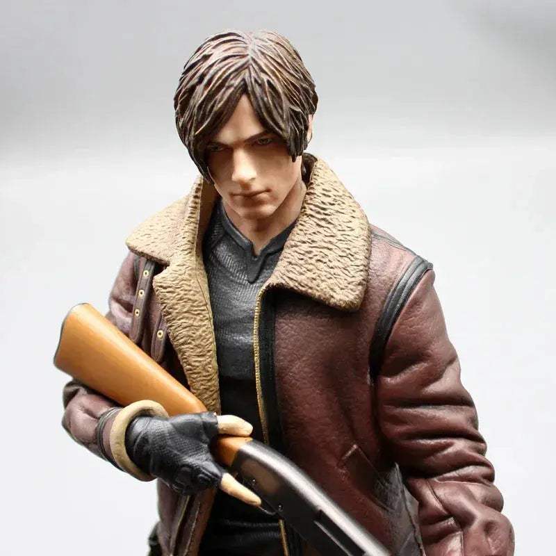 Leon Scott Kennedy Zombie Hunter Anime Figurine, Resident Evil 4 Action Figure PVC Statue 33 CM - ToylandEU