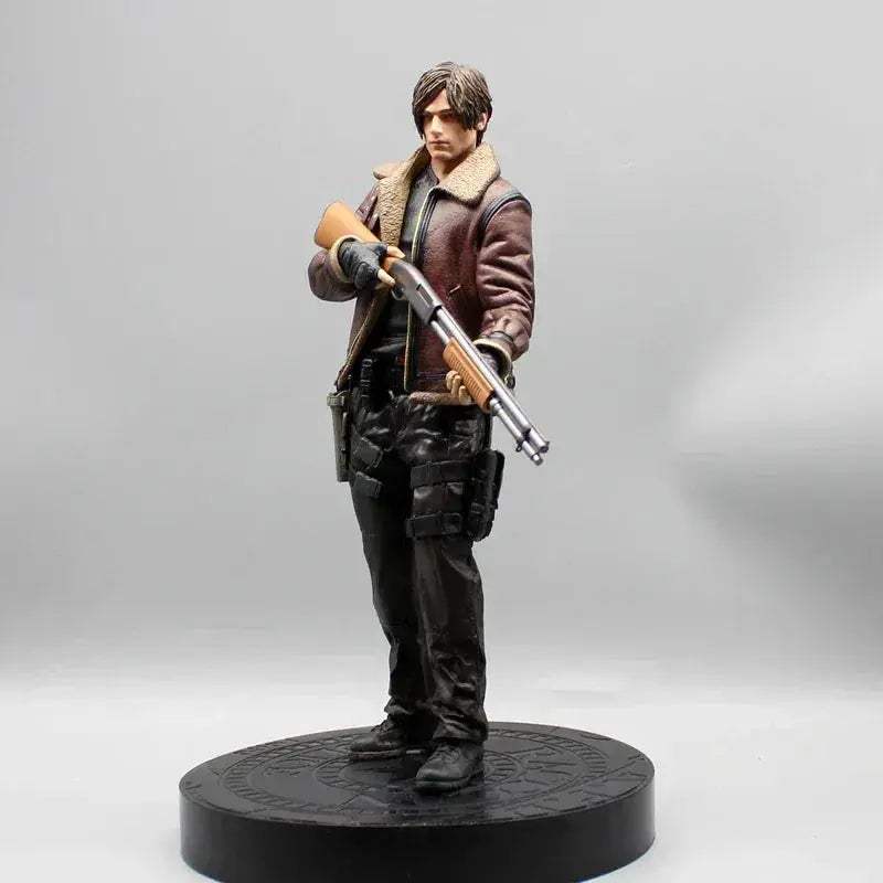 Leon Scott Kennedy Zombie Hunter Anime Figurine, Resident Evil 4 Action Figure PVC Statue 33 CM - ToylandEU
