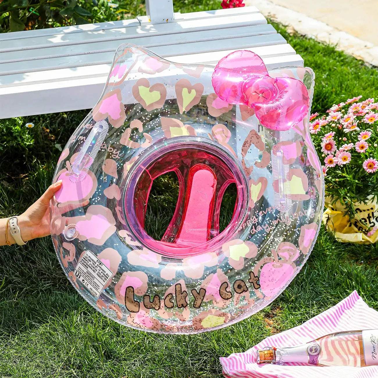  Leopard Cat Swim Ring For Kids With Seat Pocket -  ToylandEU™