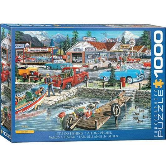 Lets Go Fishing 1000 Piece Jigsaw Puzzle Eurographics Premium Quality - ToylandEU