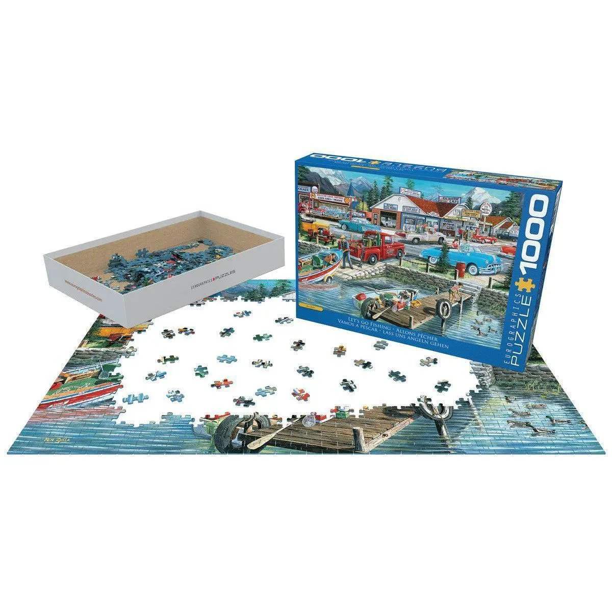 Lets Go Fishing 1000 Piece Jigsaw Puzzle Eurographics Premium Quality - ToylandEU