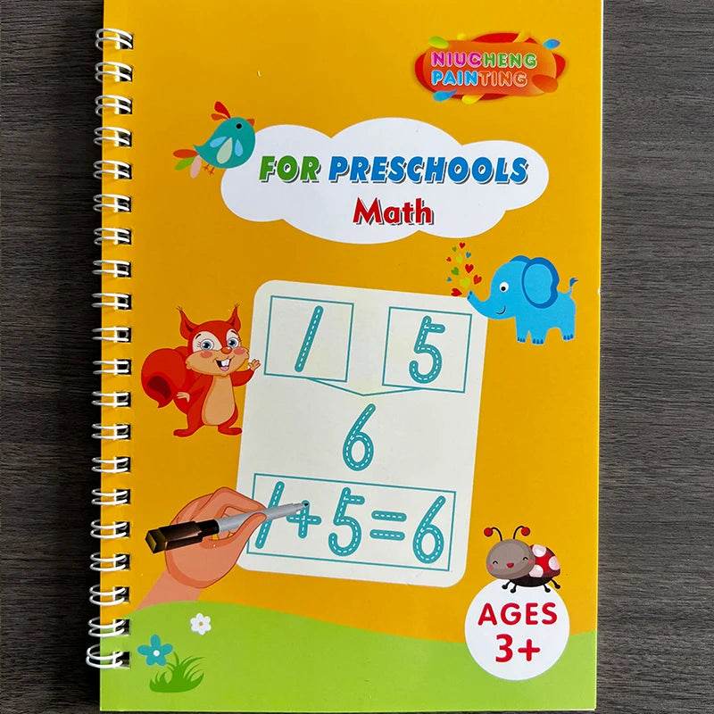 New Lettering Calligraphy Set Montessori Magical Tracing Workbook Erasable Magic Book for Children Reusable Notebook Writing - ToylandEU