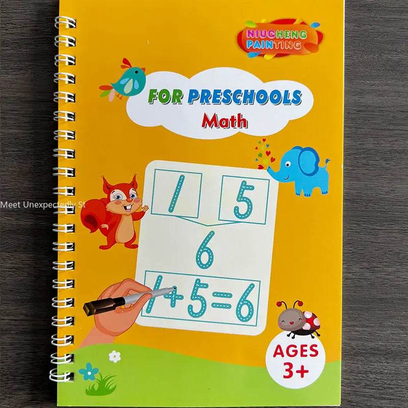 New Lettering Calligraphy Set Montessori Magical Tracing Workbook Erasable Magic Book for Children Reusable Notebook Writing - ToylandEU