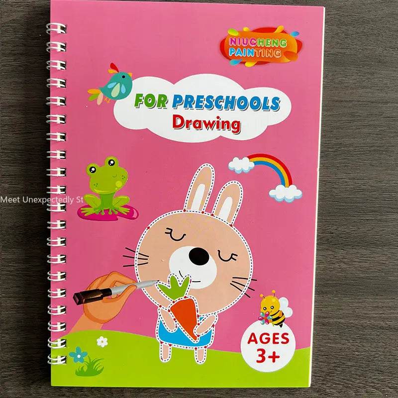 New Lettering Calligraphy Set Montessori Magical Tracing Workbook Erasable Magic Book for Children Reusable Notebook Writing - ToylandEU