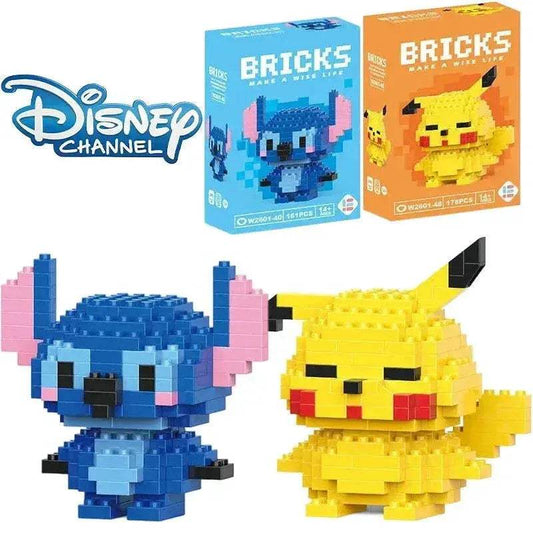 LiLo Stitch Toys Building Blocks Pikachu Anime Cartoon Character Model Puzzles - ToylandEU