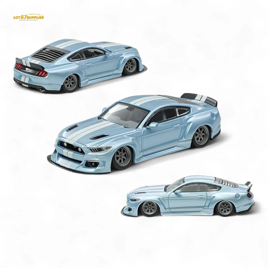 Mustang Diecast Widebody Kit 1 To 64 Ice Blue Shine - ToylandEU