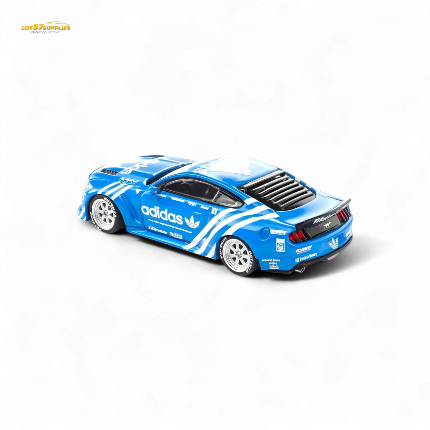 Liberty64 Ford Mustang GT Widebody Modified - A d i d a s Clover 1:64 - ToylandEU