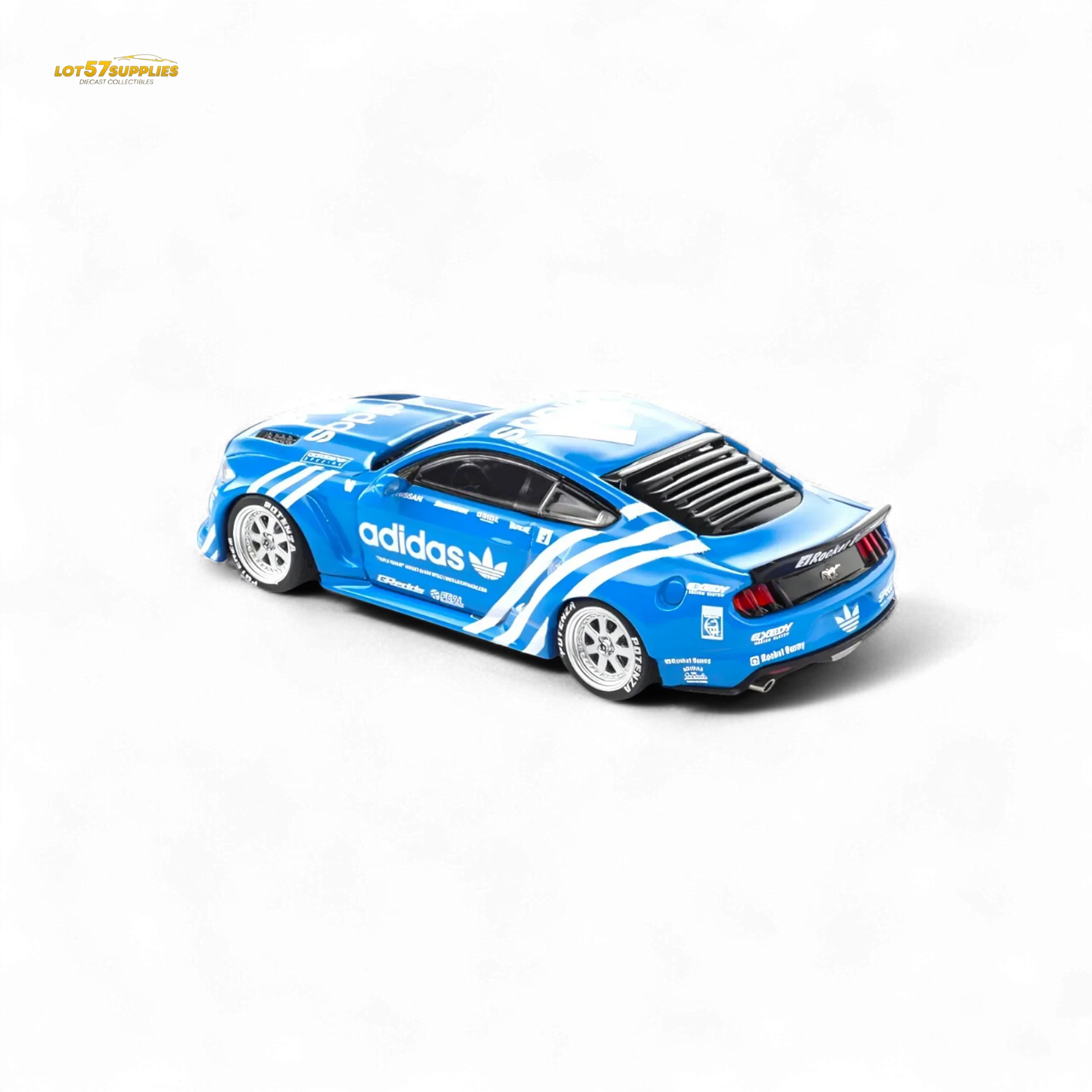 Liberty64 Ford Mustang GT Widebody Modified - A d i d a s Clover 1:64 - ToylandEU