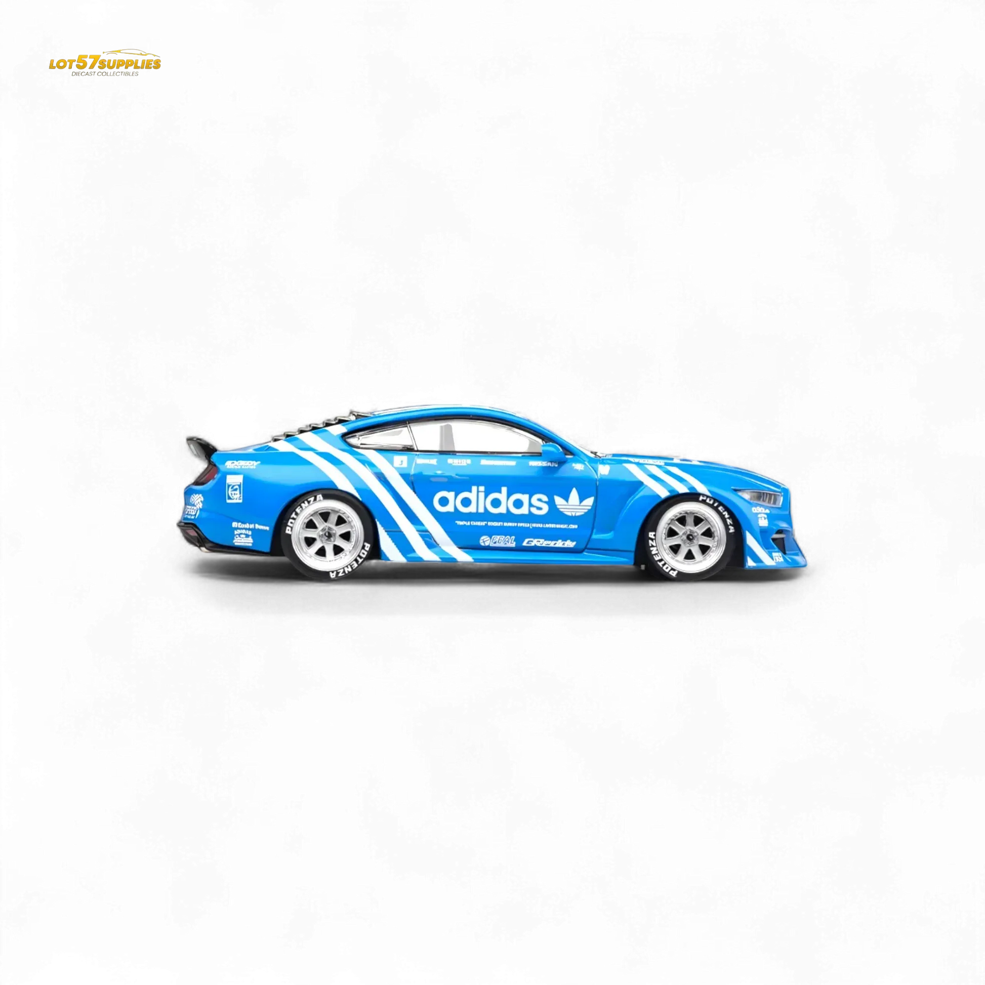 Liberty64 Ford Mustang GT Widebody Modified - A d i d a s Clover 1:64 - ToylandEU