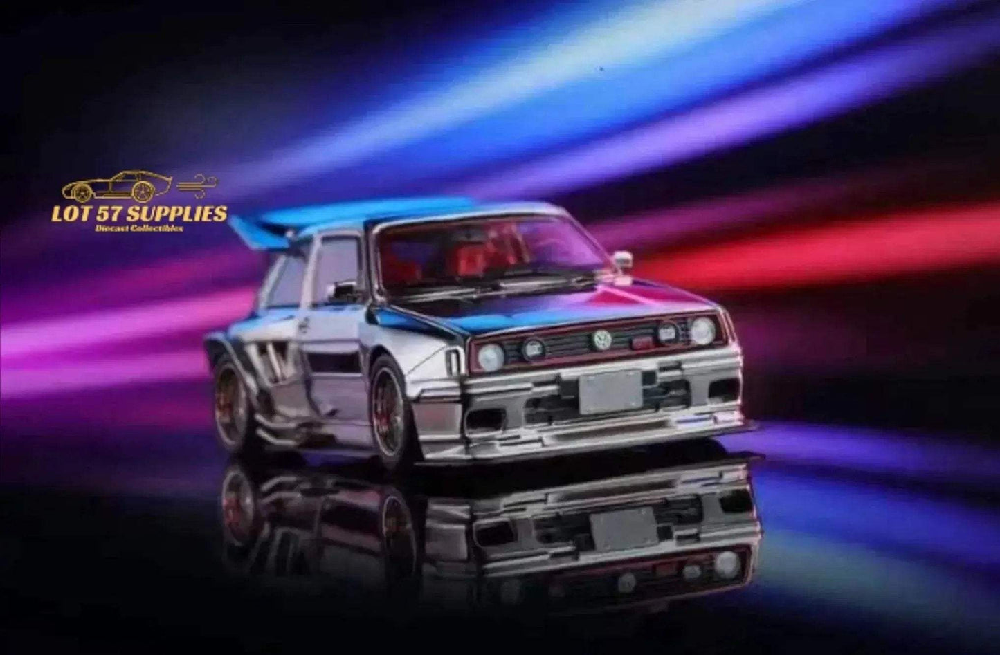 Liberty64 Volkswagen VW KS MK2 Widebody Silver Chrome 1:64 - ToylandEU