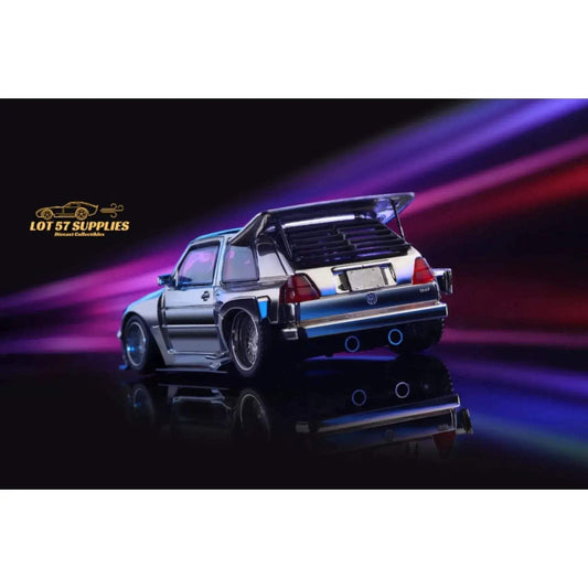 Liberty64 Volkswagen VW KS MK2 Widebody Silver Chrome 1:64 - ToylandEU