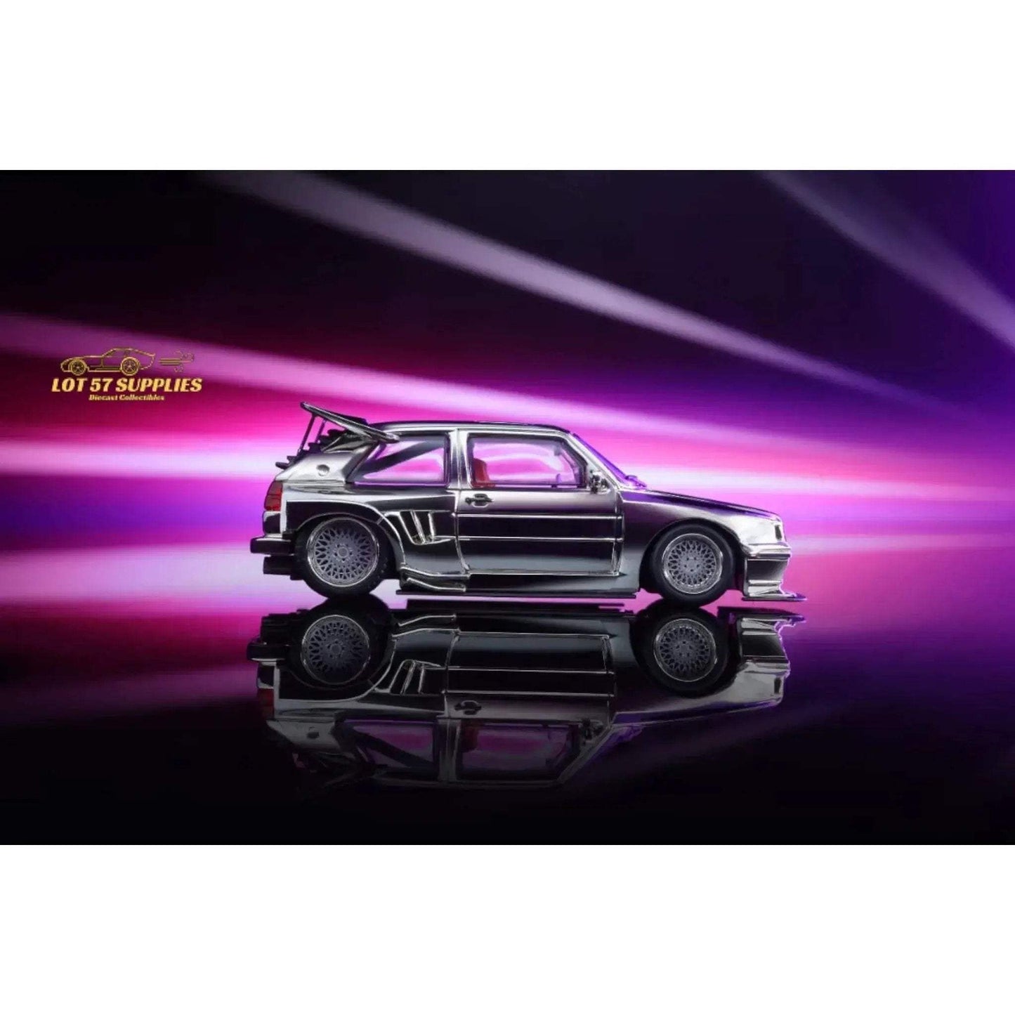 Liberty64 Volkswagen VW KS MK2 Widebody Silver Chrome 1:64 - ToylandEU