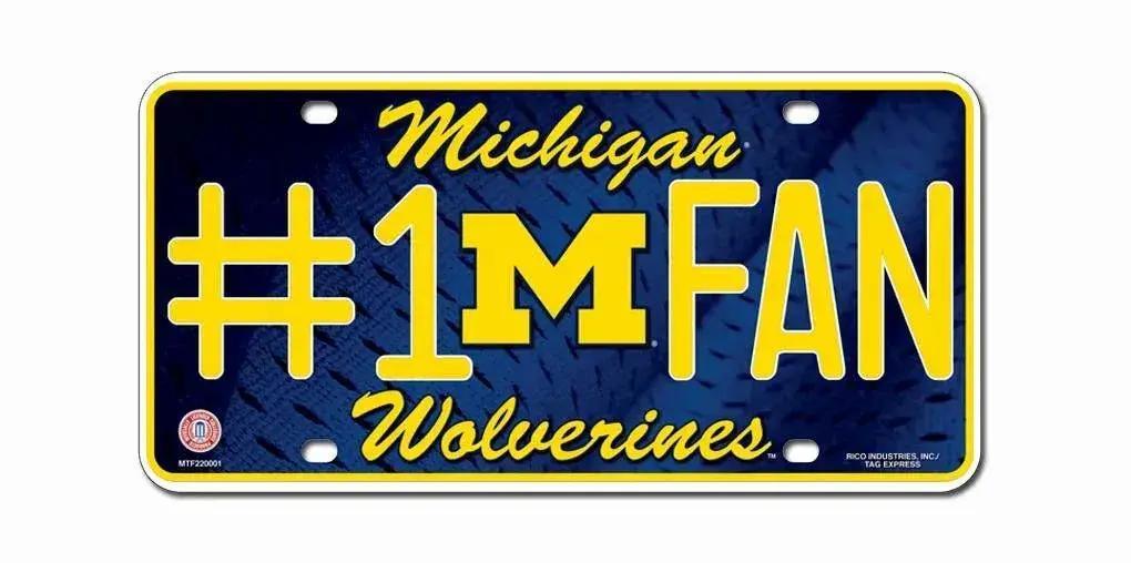  Michigan Wolverines License Plate #1 Fan -  ToylandEU™