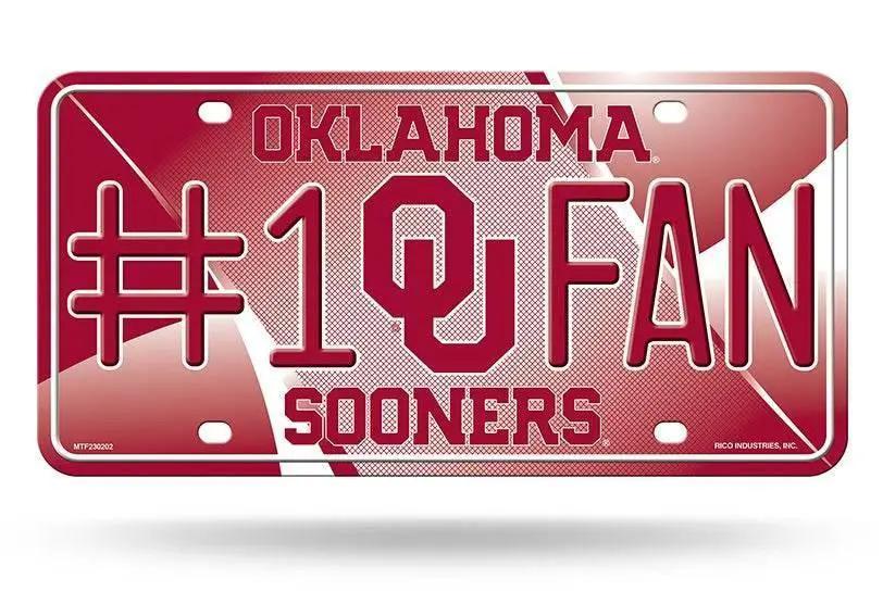  Oklahoma Sooners License Plate 6x12 Rico Industries -  ToylandEU™