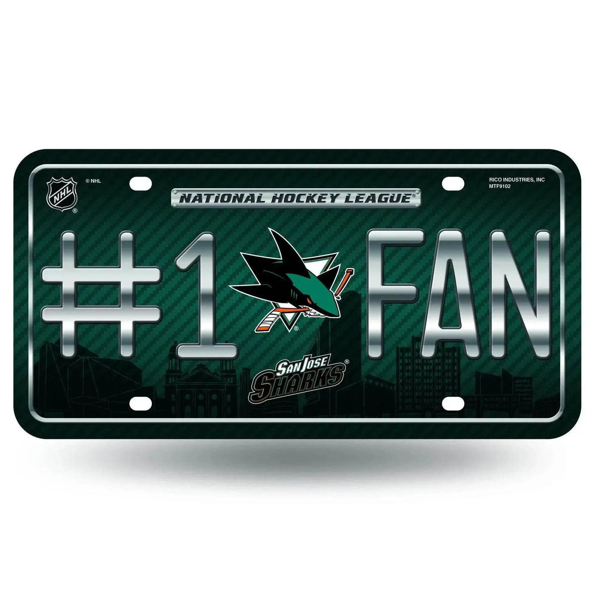  San Jose Sharks License Plate Aluminum 6 By 12 Fan Rico -  ToylandEU™