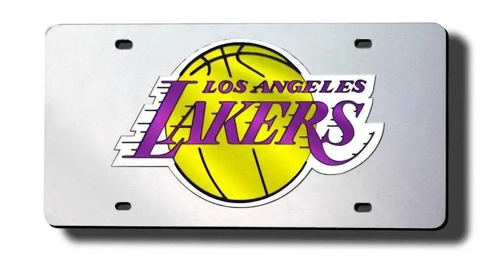  Los Angeles Lakers Laser Cut Silver License Plate Display -  ToylandEU™