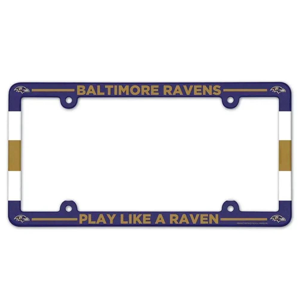  Baltimore Ravens License Plate Frame Plastic Full Color Style -  ToylandEU™