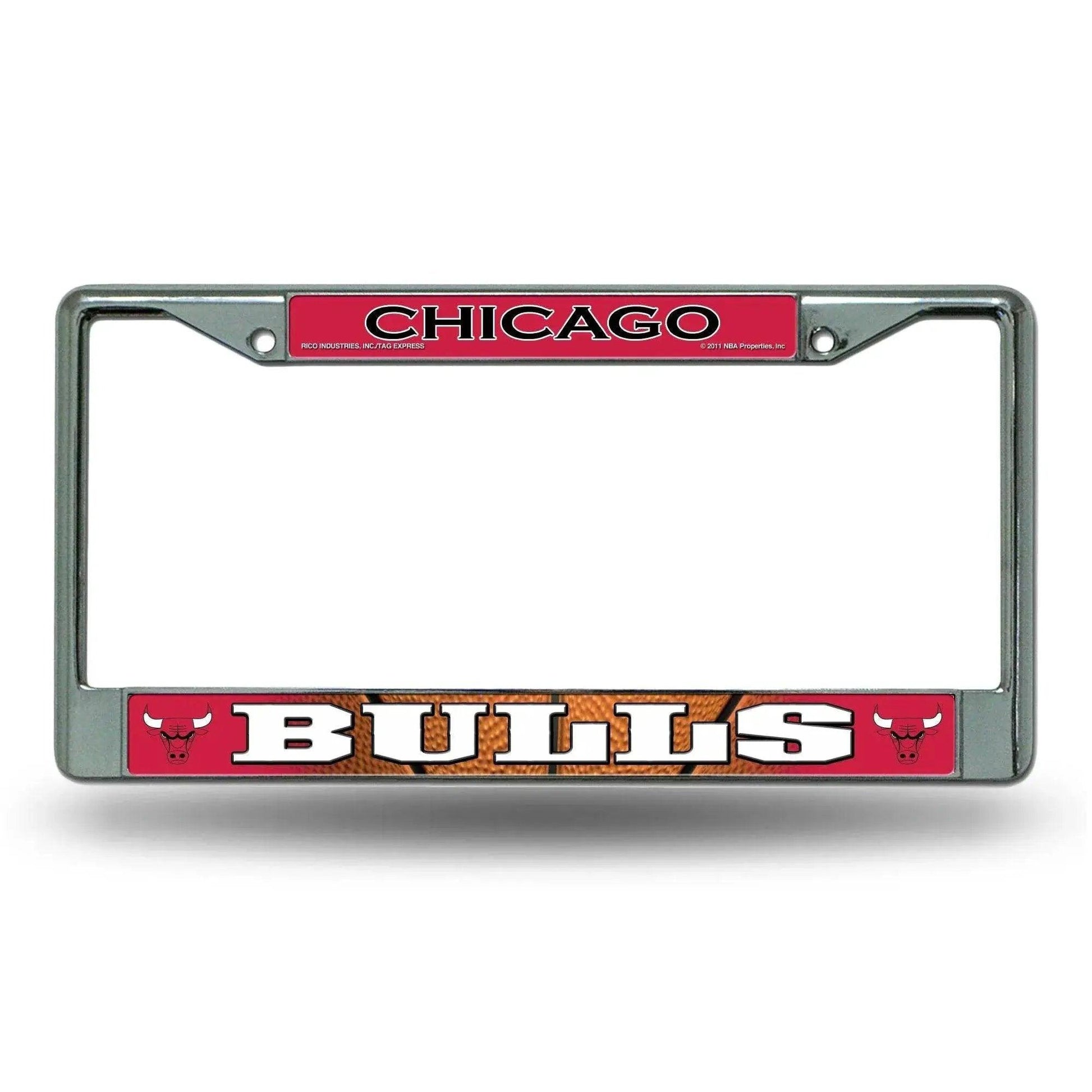 Chicago Bulls License Plate Frame Chrome Printed Insert -  ToylandEU™