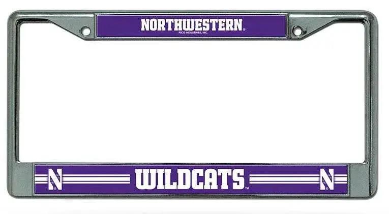  Northwestern Wildcats Chrome License Plate Frame Durable -  ToylandEU™