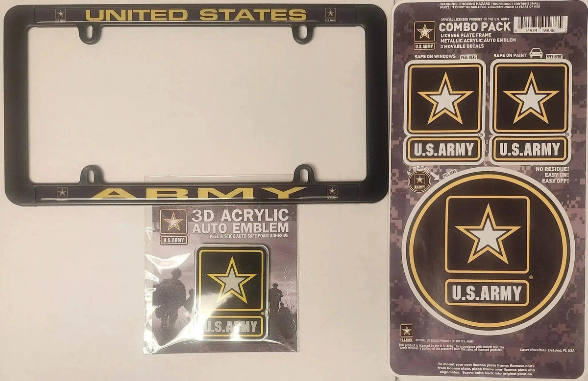  US Army Auto Accessory Kit With License Frame Emblem -  ToylandEU™
