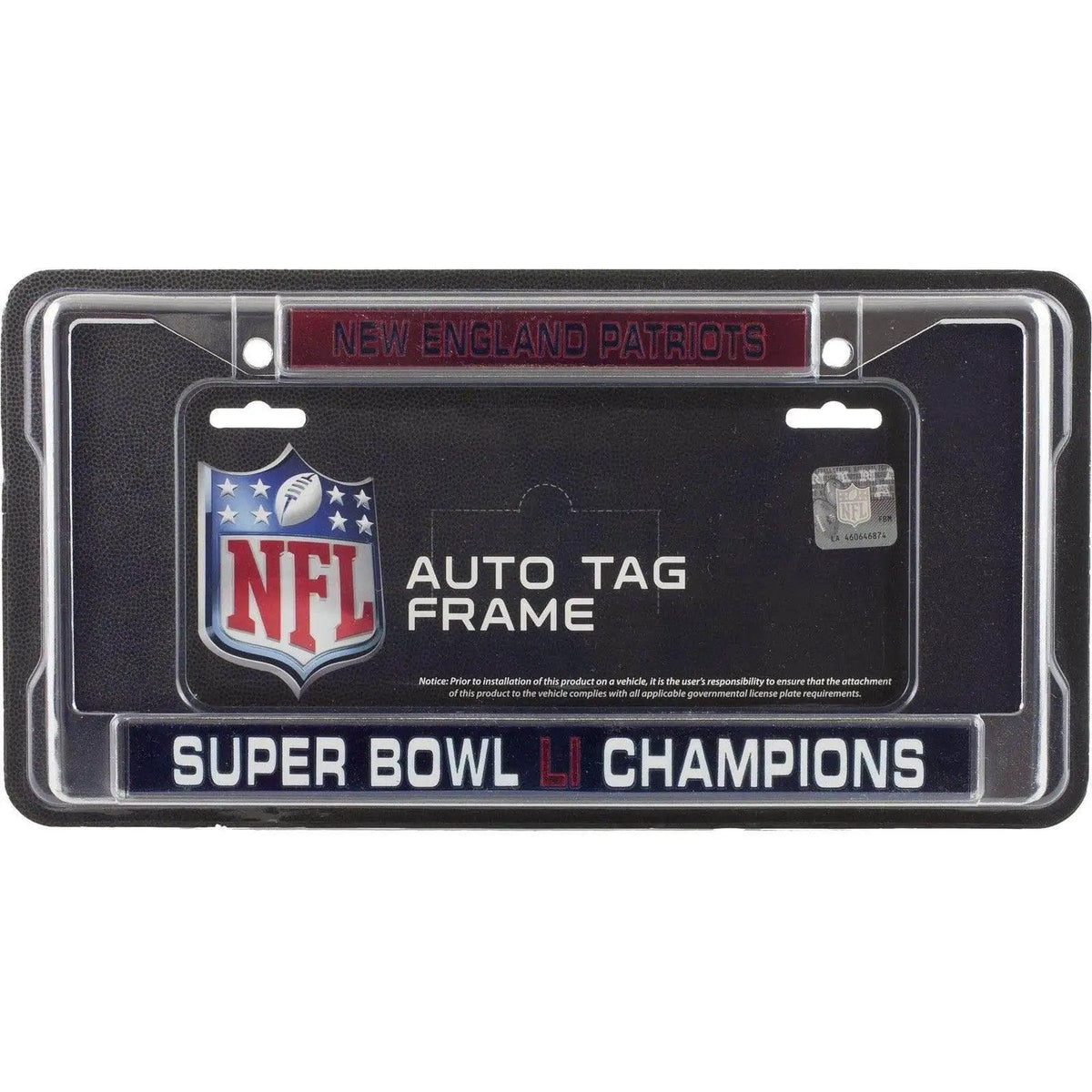  New England Patriots License Plate Frame Laser Chrome 51 -  ToylandEU™