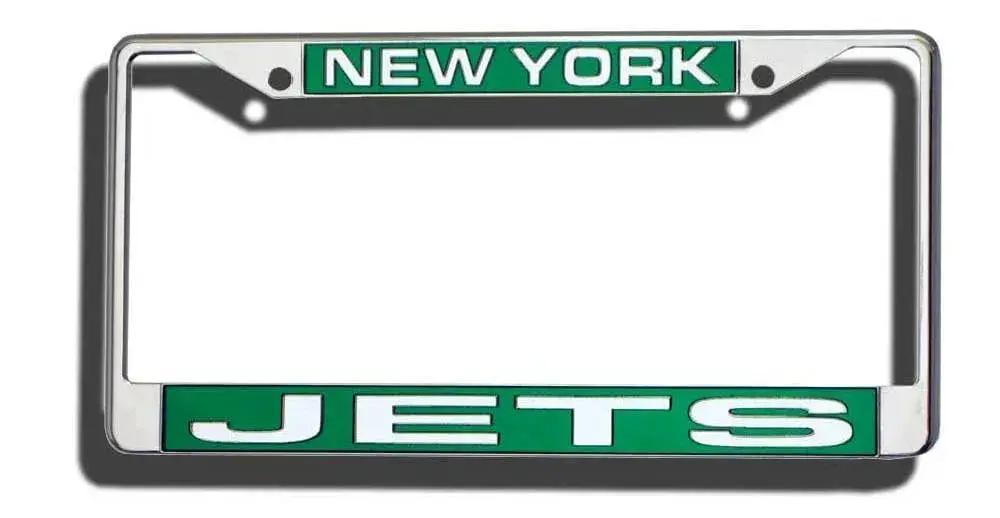  New York Jets License Plate Frame Laser Cut Chrome Insert -  ToylandEU™