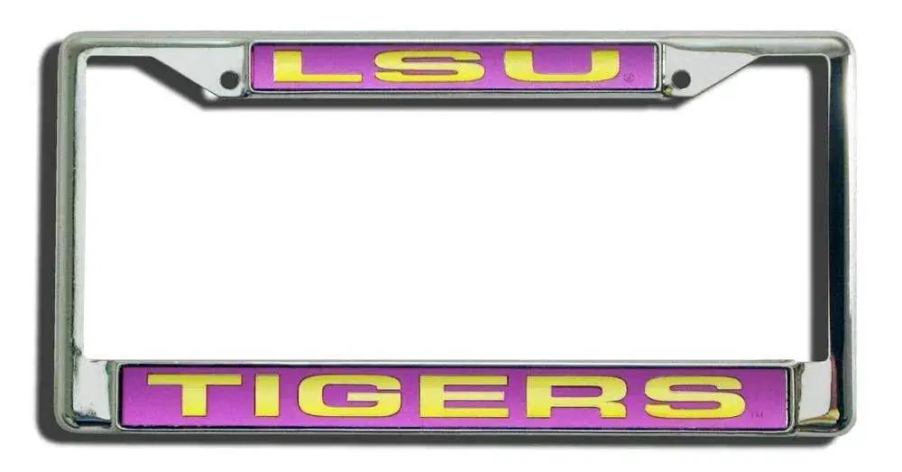  LSU Tigers Chrome License Plate Frame Laser Cut Insert -  ToylandEU™