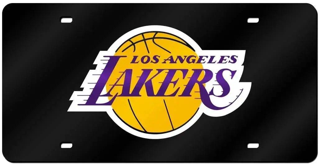  Los Angeles Lakers License Plate Laser Cut Black Acrylic -  ToylandEU™