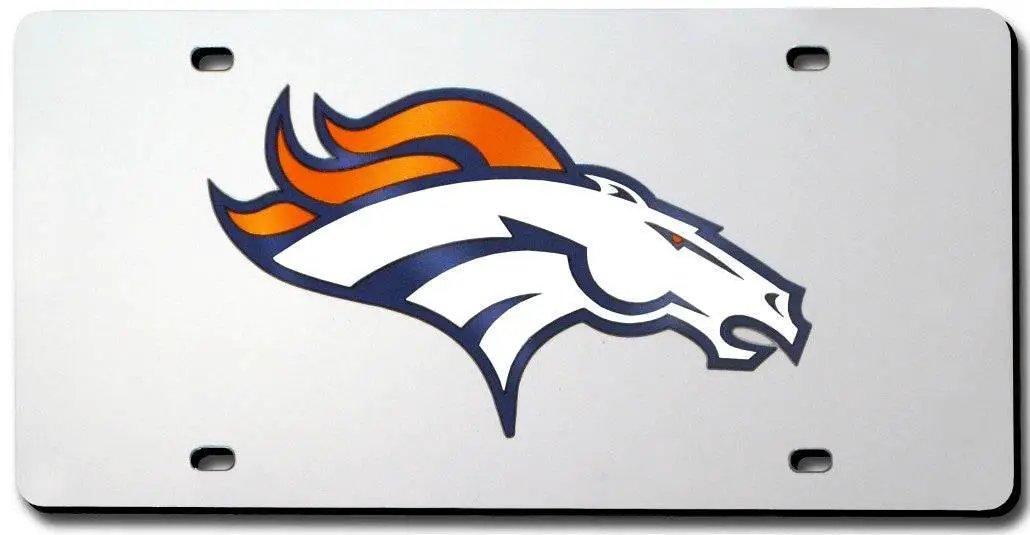  Denver Broncos License Plate Laser Cut Silver -  ToylandEU™
