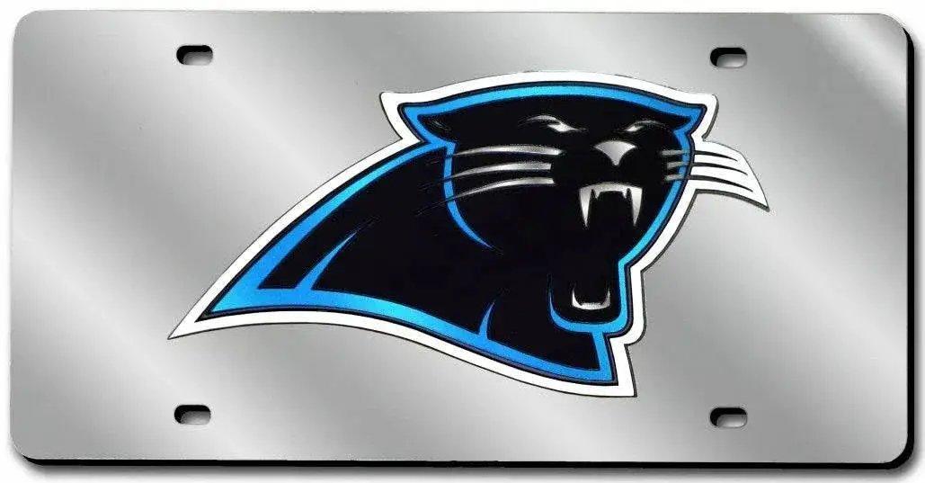  Carolina Panthers License Plate Laser Cut Silver Mirrored -  ToylandEU™