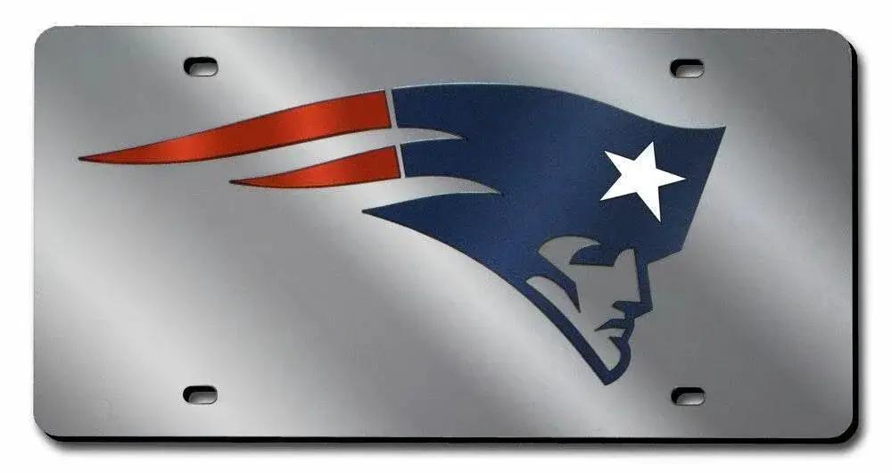  New England Patriots License Plate Laser Cut Silver -  ToylandEU™